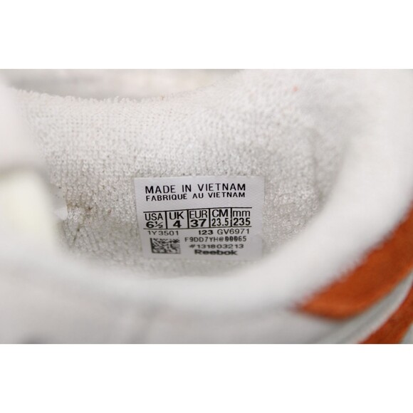 Reebok Women's Club C Revenge Vintage Chalk/Orange Sneakers (US 6.5) NEW-GV6971 - Picture 8 of 10